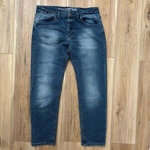 VGB Vintage Genes Black Mens Slim Straight Fit French Terry Denim Jeans 36x30